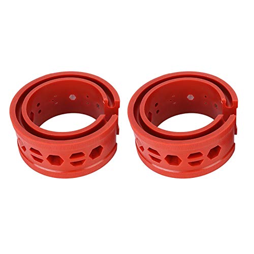 Joyzan Parachoques de Resorte Amortiguador, Amortiguador Resorte Goma Coche Universal Compresor Amortiguadores Automáticos Amortigu Suspensión Automóvil Tipo A-E Mayoría Vehículos Herramienta Rojo