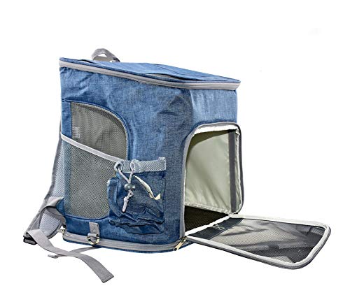Italdos Mochila Transportín Perro Gato Ventilado Bolsa de Viajes Transporte Mascotas