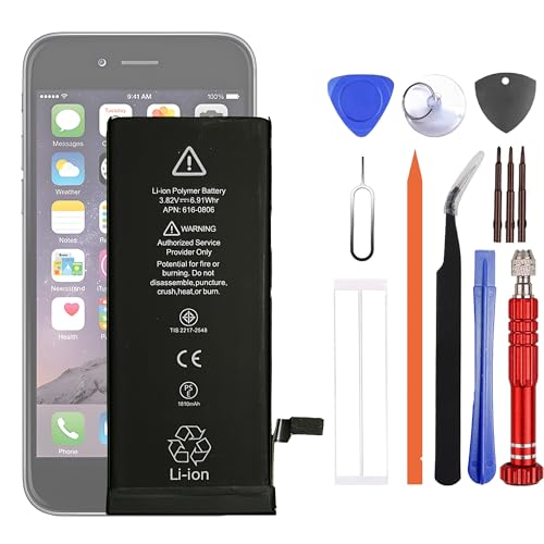 VUXYIT 616-0805 616-0806 Battery Compatible with iPhone 6 Replacement Battery for A1549 A1586 A1589 with Repair Tool kit