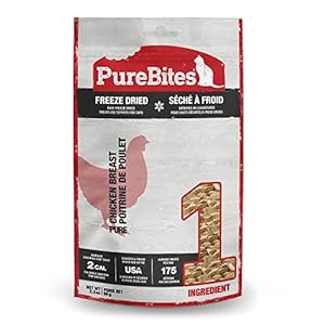PureBites Freeze Dried Chicken Breast Cat Treats, Made in USA, 2.3oz