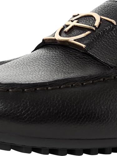 Tamaris Damen Moccassin flach Leder, schwarz, 38 EU