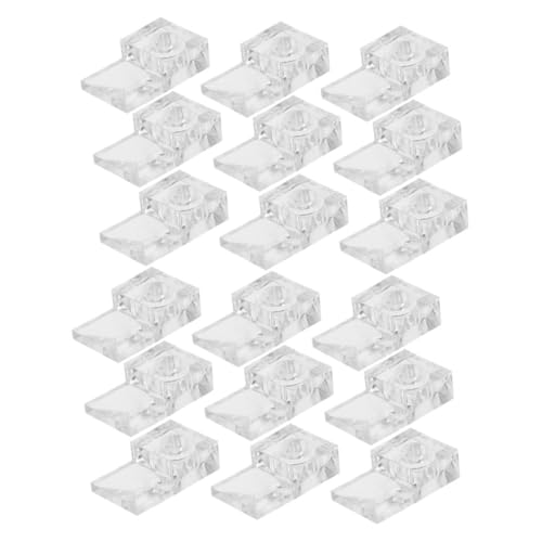 Image of 25 Sets Heavy Duty Mirror Clips Anchors Glass Panel Retainer Hardware for Wardrobe and Bathroom Installation No Drill Required