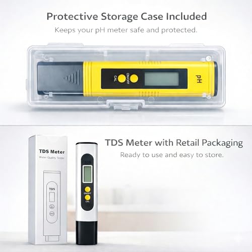 Image of Digital pH Meter & TDS Meter Combo for Water Testing | pH Meter Digital with ATC | Water Quality Tester for Drinking Water, RO, Aquarium, Laboratory, Hydroponics & Pool
