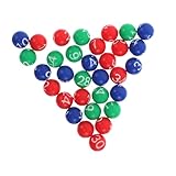 Artesanía superior: los materiales plásticos y la artesanía detallada garantizan un producto conveniente, bolas de rifa de números, bolas de reemplazo de bingo