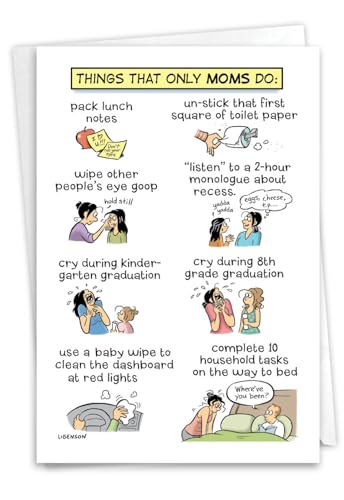 NobleWorks ��̓��O���[�e�B���O�J�[�h 5 x 7�C���`�̕����t�� (�J�[�h1��) Mom Things Only Moms Do C5303MDG