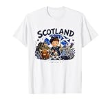 Scotland T-Shirt, Schottland-Flagge, Karten-Grafik für Schottische Kinder T-Shirt