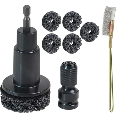 kakufunny Wheel Hub & Stud Cleaning Tool KitRust Removal Disc for Cars & Light TrucksFits 1/2 Impact Wrench & DrillRapidly Cleans Rotors Hubs & Wheel Studs for Brake Jobs