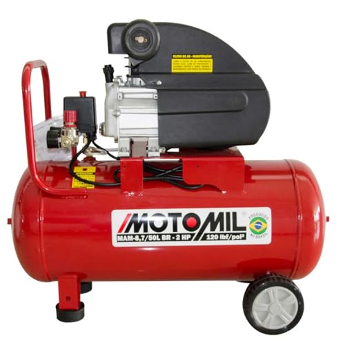 Moto Compressor de Ar 8,7 Pcm 50L MAm-8,7/50 Motomil 220V
