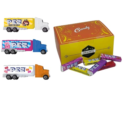 PEZ Trucks Candy Dispenser Set, EXTRA PEZ Hard Candy Refills, Truck Party Favors