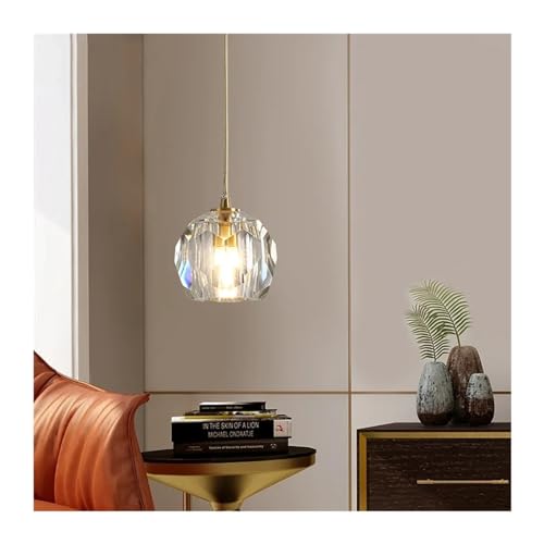 Suspension cuivre et cristal K9 à diffusion lumineuse optimale