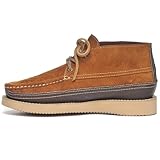 Sebago Men's Miwak Suede Canoe Moc Shoes, Cognac & Dark Brown - 12 Regular