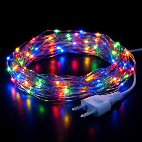 Image of Lexton 10M LED Copper String Light with 8 Modes - Multicolor, Plug Sourced