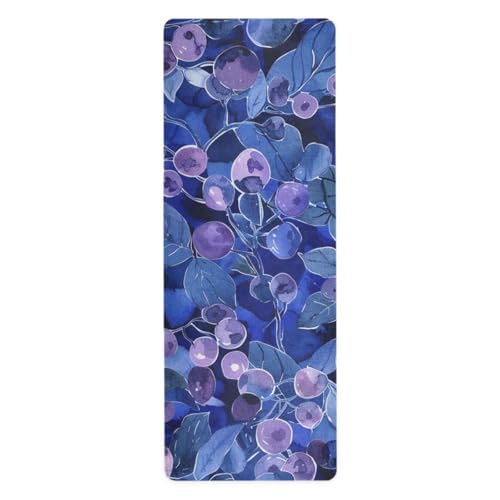 Blueberry Painting Tapis de yoga fin antidérapant pour salle de sport imprimé, antidérapant, serviette de…