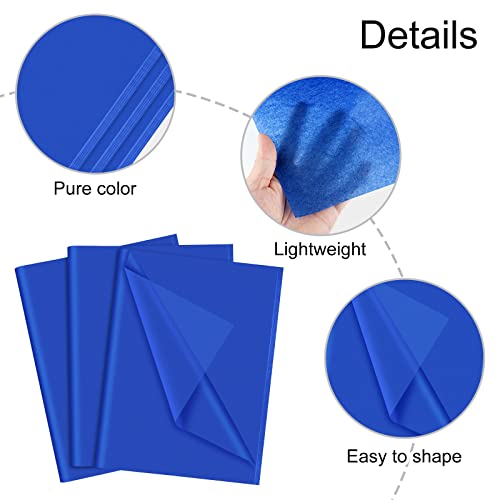 Image of NEBURORA 60 Sheets Blue Tissue Paper Set Gift Wrap Paper(Blue) | 14 X 20 Inch, Navy Blue Wrapping Paper for Gift Packaging Filler, DIY Art Crafts, Birthday, Baby Shower, Wedding Wrapping