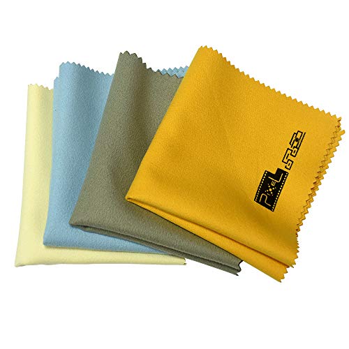 Pixel Glasses Cloth Lens Cloth Cleaning Cloth DSLR Camera Glasses Cloth Microfiber Cleaning Cloths, 4 Pack