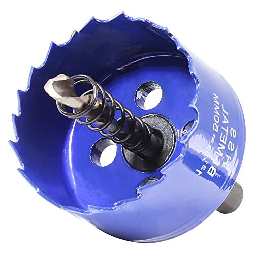 Image of Luomorgo 50mm /2 inch Hole Saw, 1 1 /4 inch Cutting Depth HSS Bi-Metal Hole Cutter for Wood Cornhole Boards Plastic Drywall & Metal Sheet | HSS Bi-Metal, For Wood Cornhole Boards, For Plastic Drywall, For Metal Sheet