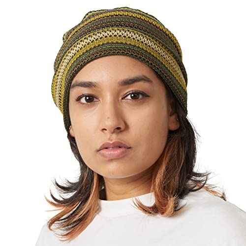 CHARM Herren Damen Häkel Beanie Hut Mütze Sommer Mode Unisex Gelb