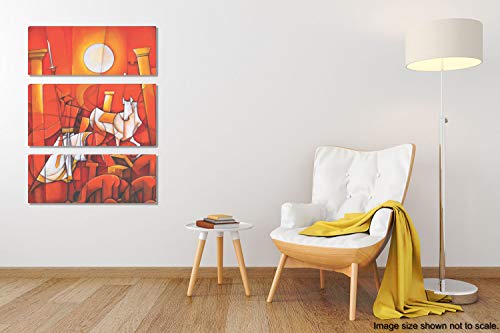 Image of Tamatina Multi Piece Framed Paintings - Modern Art Paintings - Gallery Wrap Frame - Framed Canvas Paintings - Ready to Hang paintings - Paintings for Living Room with Frame - Framed Paintings for Home - MF23