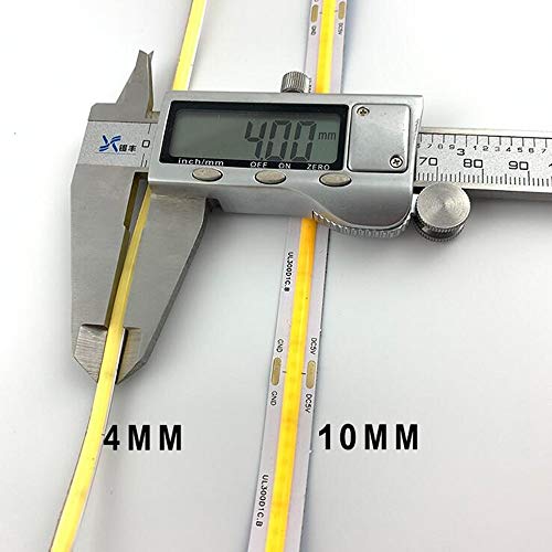 DC12v LED Strip Lighting,5mm width 6.6ft/2m Night Light, 480LEDs/M Uniform Glow COB Bendable Tape Light, Cutting Designed Rope Light, Flexible Counter Light for Bedroom, Cabinet (cold white 6000K)