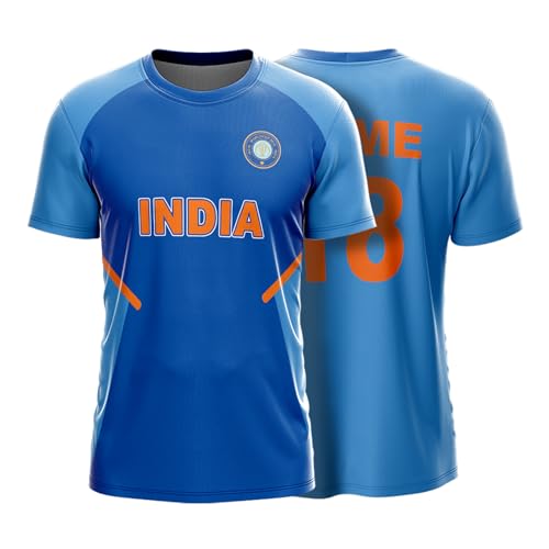 Image of YOURJERSEY India World Cup Jersey Collection 1992-2025 | Customised Cricket Jersey with Name & Number | Sizes 2Y to 4XL | Men, Women & Kids | Breathable Sportswear for Fans T-Shirt