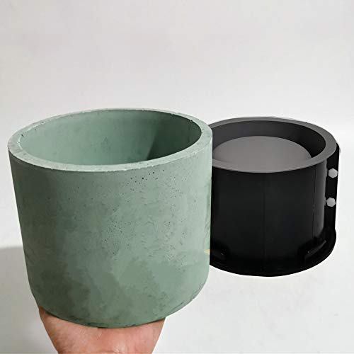 Tongdejing Silicone Planter Mold, Round Concrete Flower Pot Silicone Mold, DIY Pots Cement Molds for Planter Plants Concrete Moulds Pot Mould, Home Decor Garden Decorations(Gray Black) - Image 4
