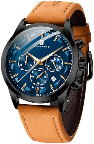 SAPPHERO Chronograph Watches for Men, Original Business Casual St...