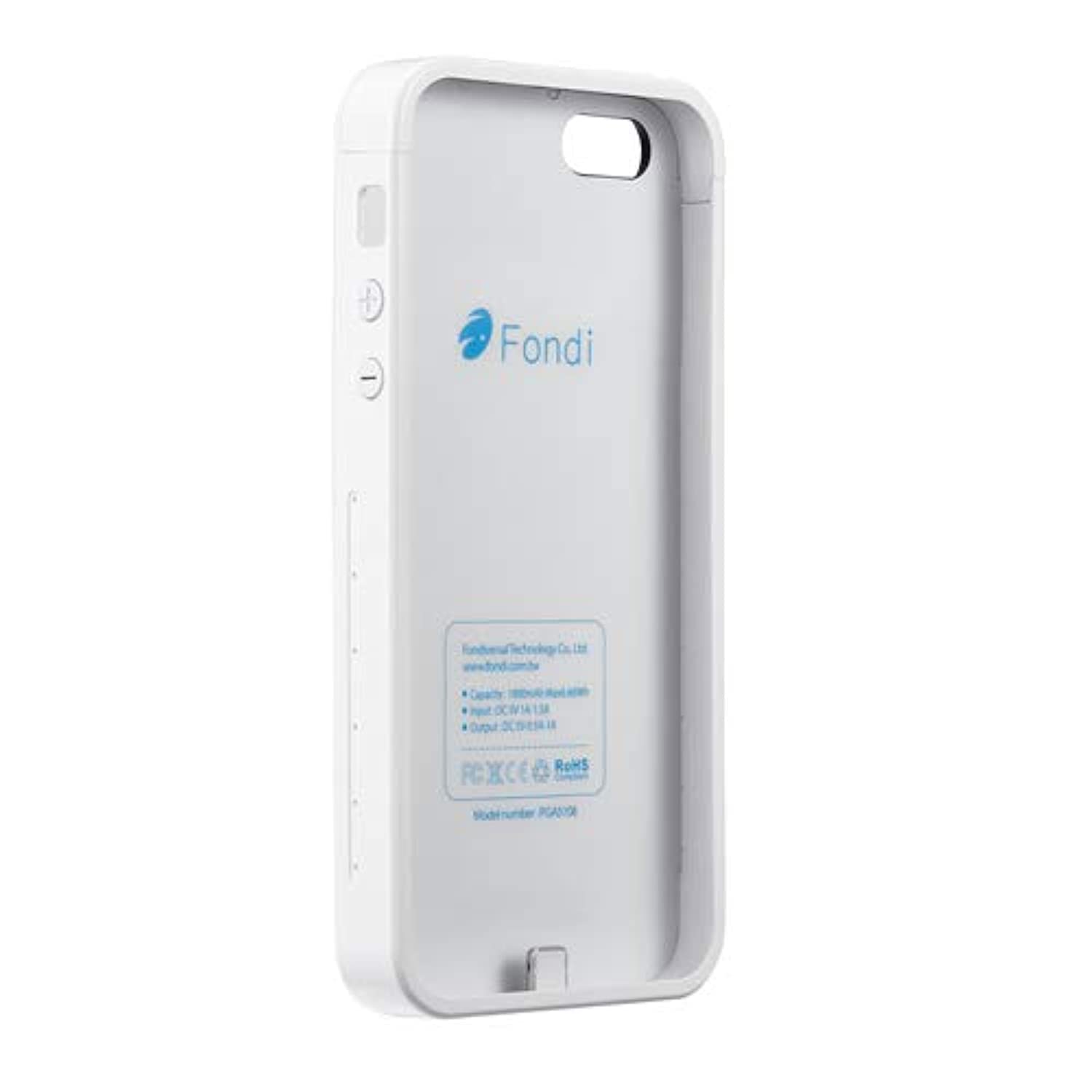 Fondi Power Cover for iPhone 5/5s with 1800 MAH Capacity - White