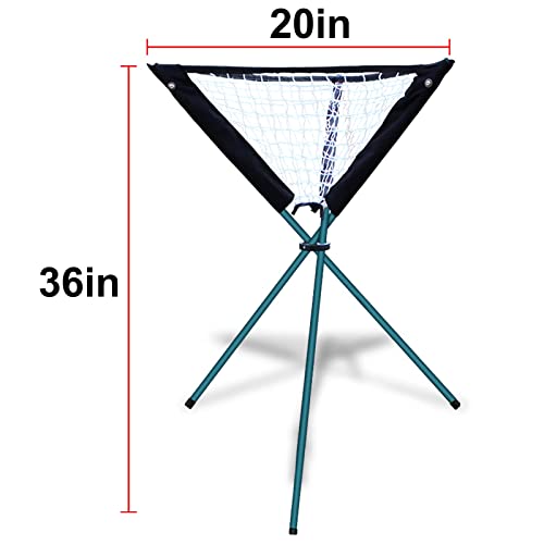 Sharellon Baseball Ball Caddy Stand - Portable Batting Practice Ball Caddy Removable Ball Stand Holds Foldable Ball Caddy Bundle Equipment For Variety Training Drills Green #TOP4