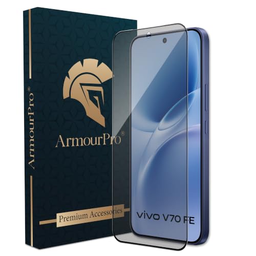 Image of ArmourPro Anti Glare Matte Tempered Glass for Vivo V70 FE - Anti Fingerprint Screen Protector, 9H Scratch Resistant, Smooth Touch, Edge-to-Edge Full Coverage
