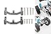 MOTOKU Upgrade Spare Part Metal Pull Rod Seat Sets for WPL B1 B14 B16 B-24 C14 C-24 1/16 RC Car