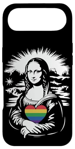 ���C���{�[ ���i���U �n�[�g ���� �v���C�h Funny Mona Lisa LGBTQ Heart �X�}�z�P�[�X iPhone Air �p