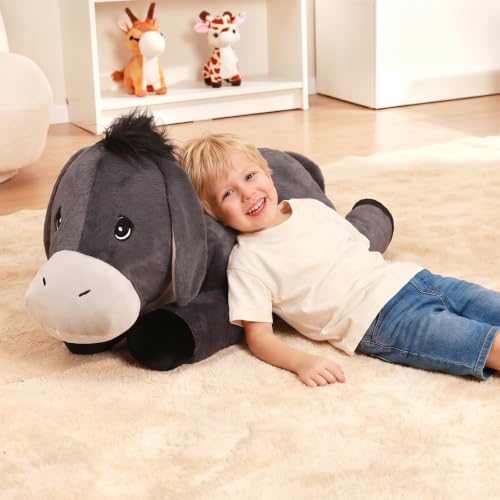 Image of IKASA Large Donkey Cuddly Toy, Giant Soft Toy, 86 cm Large Plush Toy, Giant Plush Toy, Gift for Children