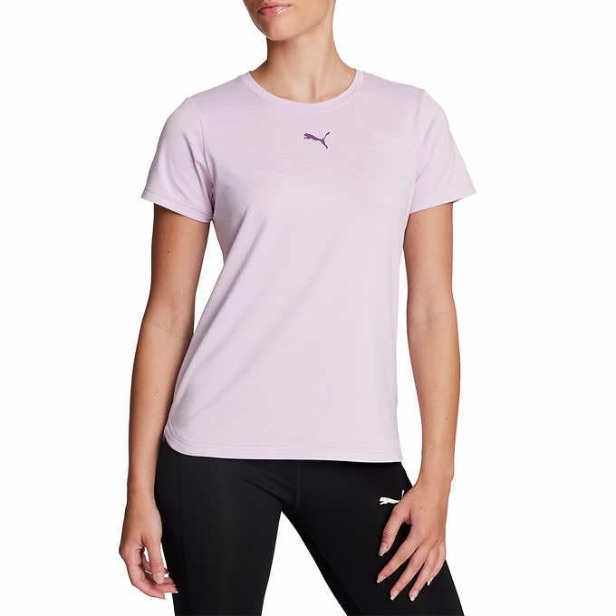 T-shirt Puma femmes léger à manches courtes coupe droite col rond