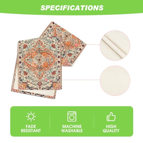 Artoid Mode TABLERUNNER-REGULAR-33183-021 Boho Bohemia Style Orange Table Runner thumb #4
