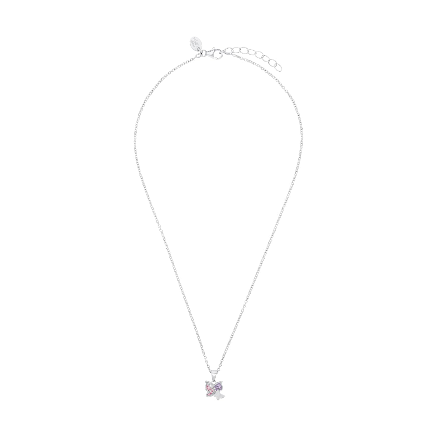 Prinzessin Lillifee Kette mit Anhänger 925 Sterling Silber Mädchen Kinder Halsschmuck, mit Zirkonia synth., Schmetterling, Kommt in Schmuck Geschenk Box