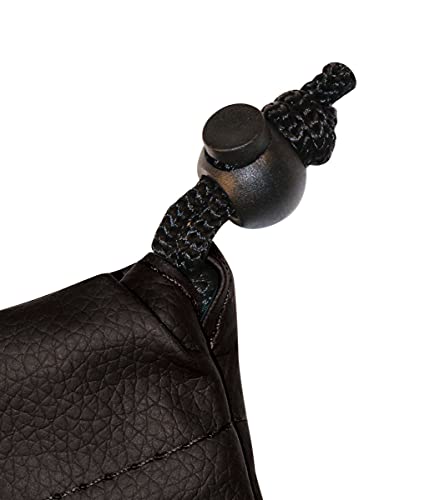 Navage Travel Bag (Black) - Vegan Leather Travel Pouches for Women and Men - Custom-Fit Small Pouch for the Navage Nasal Irrigation System - Versatile Drawstring Pouch and Makeup Bag (8.25"x10.25")3