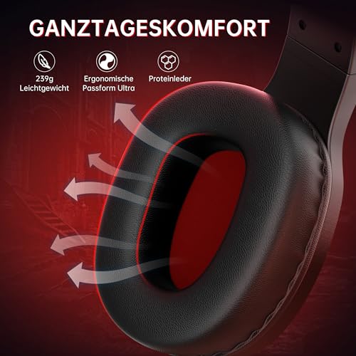 AOC Kabelloses Gaming-Headset mit Mikrofon für PC, PS5, PS4 und Switch – Ansicht 5