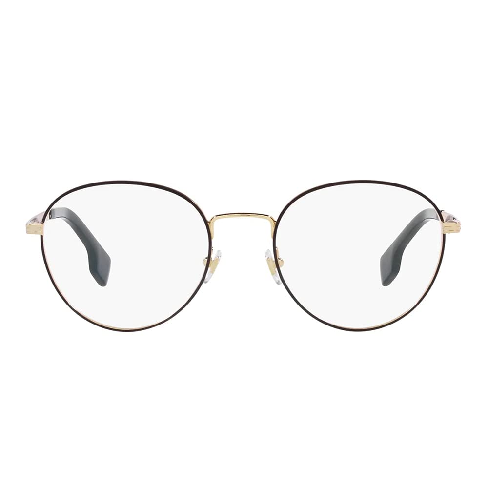 VersaceVE 1279 1436 Gold/Matte Black Metal Round Eyeglasses 53mm