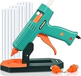 Pistola Silicona Caliente 150W, Pistola de Silicona con 2 Boquillas Intercambiables y un Soporte, para Manualidades, Bricolaje y Aplicaciones Industriales, Ø 11 mm x 150mm 15 Barras de Pegamento