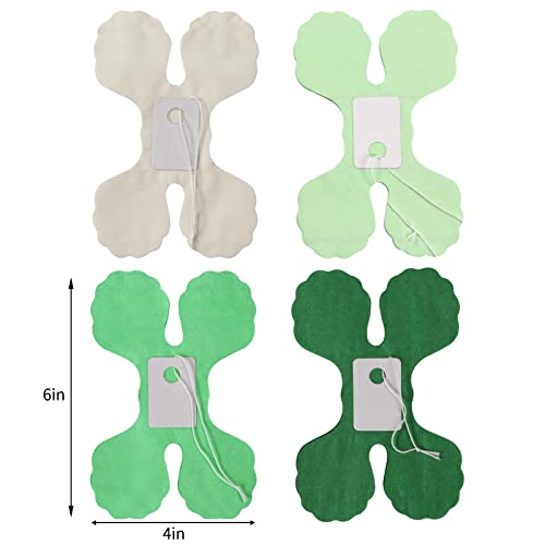 Image of Green-White Party Decorations Streamers Garland - 157Ft Four-Leaf Clover Hanging Banner, Jungle Theme Supplies Baby Shower Spring Summer Birthday Decor Hugtmr