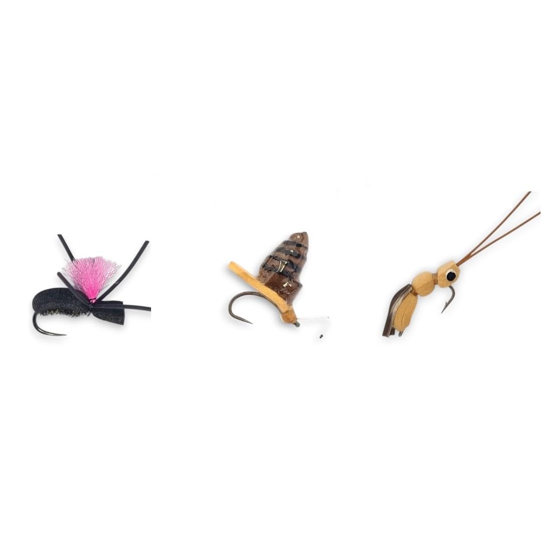 Carp Zig Bug #8 Fishing Lures 3 Pack FISHIN ADDICT (Backswimmer Spider/Water Snail/Stonefly Caddis, Barbless)