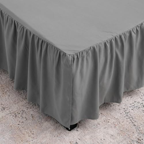 Image of Bed Skirt Full Size 16 Inch Drop Ruffled Bed Skirt with Split Corners