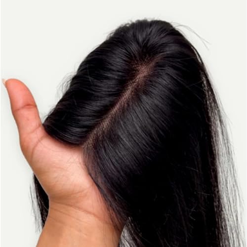 Image of Wynk Mavens 5 clips attached Hair Topper for Scalp Thinning Hair (Indian Base) 12-14 inches