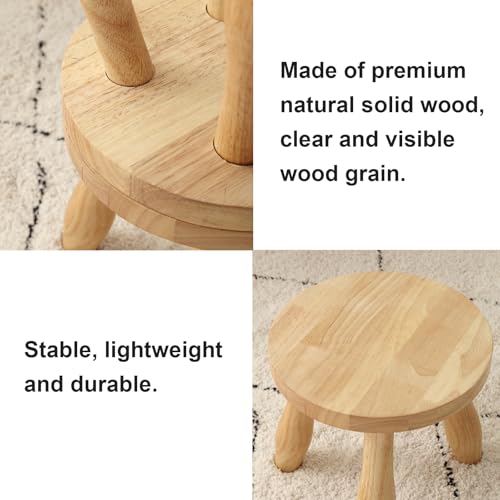 Taburete de madera con forma de hongo que llena de magia el cuarto infantil 8