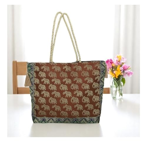 Image of Hand Purse | Traditional Hand Purse | Silk Wallet Hand Bag | Shagun HandPurse | Gifts HandBag | Golden Handle Tote Handbag | Brocade Shoulder Bag | 16 INCH
