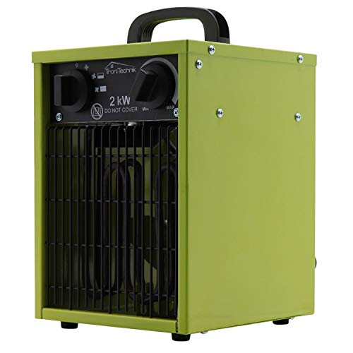Tronitechnik® Industrieheizung, Bauheizer mit Zwei Leistungsstufen 1000/2000 Watt Tragegriff, Lüfterregelung, Überhitzungsschutz, Thermostatsteuerung Cover