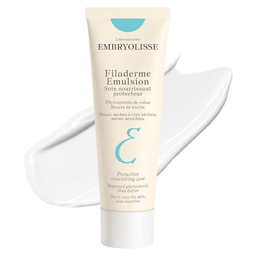 Embryolisse Filaderme Emulsion Face Moisturizer, Intensive Repair for Dry Skin, with Aloe Vera & Shea Butter, 2.54 Fl Oz