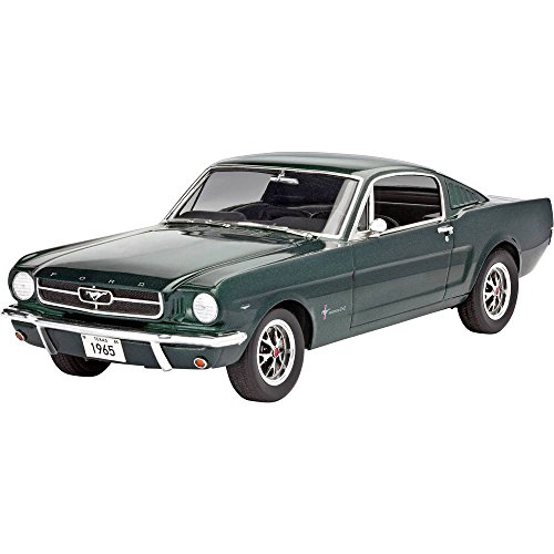 Revell Maquette de voiture 1 : 24–1965 Ford Mustang 2 + 2 Fastback Reproduction à l'échelle 1 : 24, niveau 4, copie fidèle de l’origine, avec...