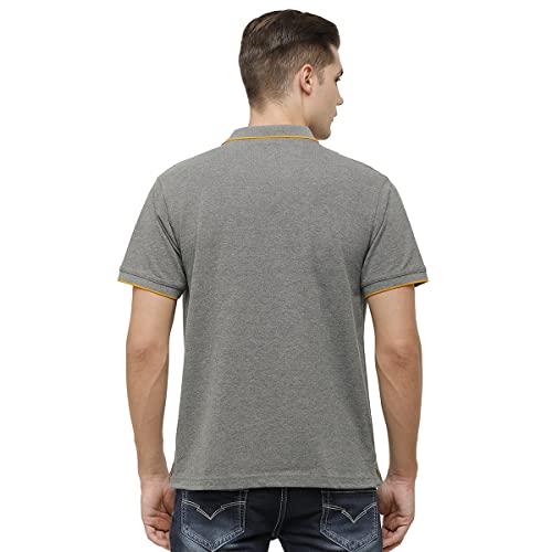 Classic Polo Mens Cotton Blended Solid Half Sleeve Regular Fit Polo Neck T-Shirt