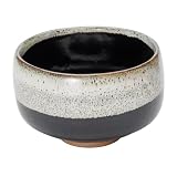 美濃焼 抹茶碗 抹茶 茶碗 茶道 直径約12.5cm 天目掛分 ブラック ホワイト 日本製 505-36